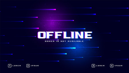 online web gaming twitch banner for esport streamer vectorのイラスト素材