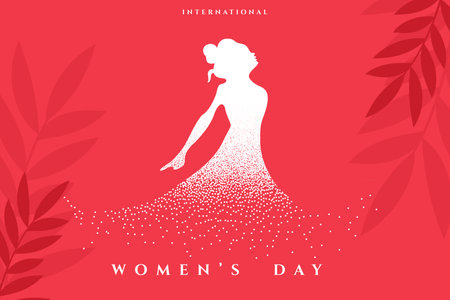 beautiful happy women's day wishes card with magical effect vectorのイラスト素材