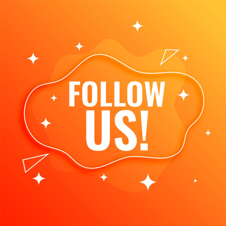 social media follow us template in modern style vectorのイラスト素材
