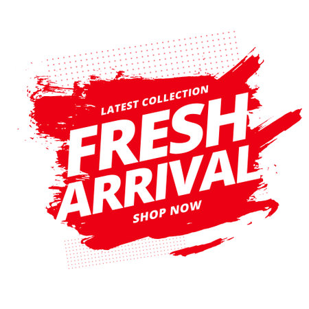 abstract fresh arrival offer template shop now for latest collection vectorのイラスト素材