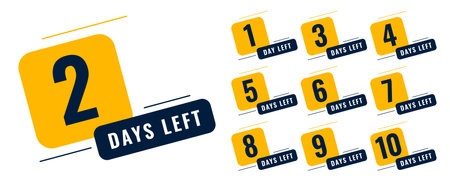 countdown big date announcement template with number of days left badge vectorのイラスト素材