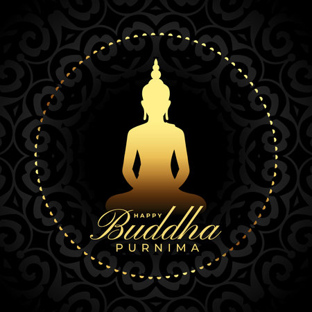indian cultural buddha or guru purnima event background vectorのイラスト素材