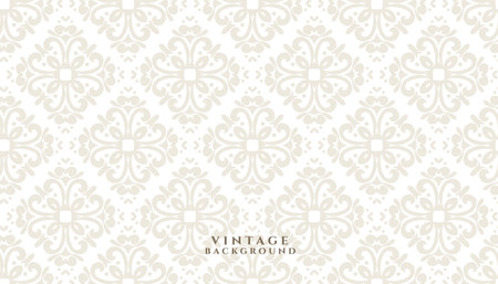 decorative vintage floral pattern background design vectorのイラスト素材