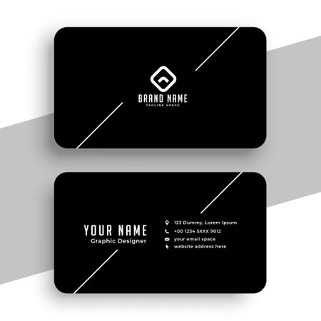 premium business identity card dark template a ready to print design vectorのイラスト素材
