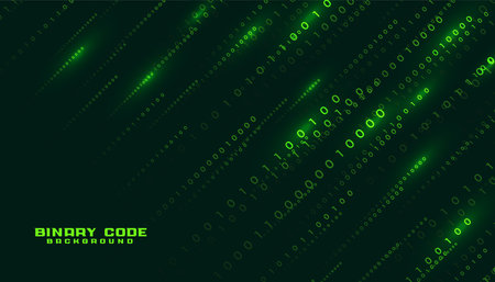 matrix style binary code digital background with zero and one digits vectorのイラスト素材