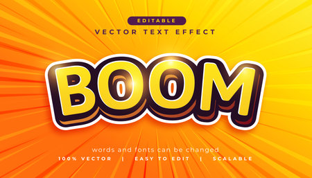 boom editable text effect in comic style vectorのイラスト素材