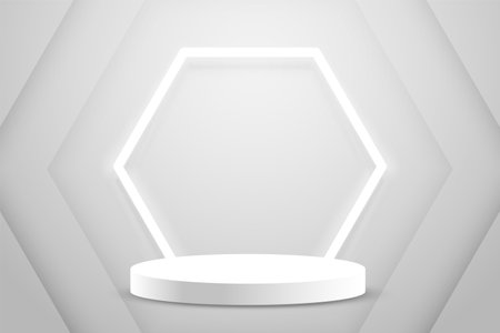 modern style 3d podium platform background for presentation vectorのイラスト素材