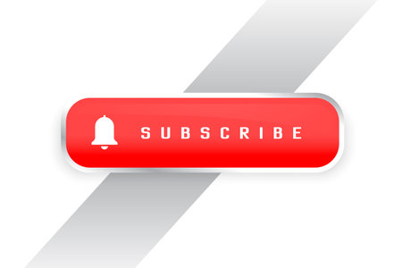 web subscription red bell icon add more subscriber vectorのイラスト素材