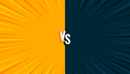 duel conflict versus vs redial banner for team fight vectorのイラスト素材