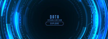 glowing cyber research digital visualization wallpaper design vectorのイラスト素材
