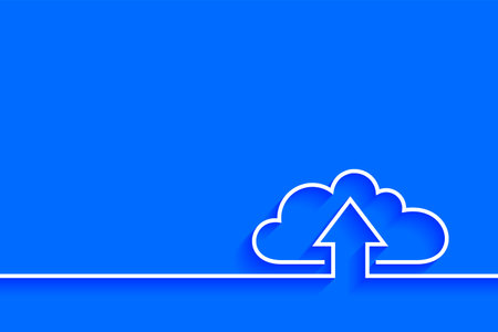 line style cloud computing global network background with text space vectorのイラスト素材