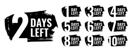 countdown for special sale template with number of days left tag vectorのイラスト素材