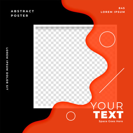 fluid style social media promo frame background for magazine cover page vectorのイラスト素材