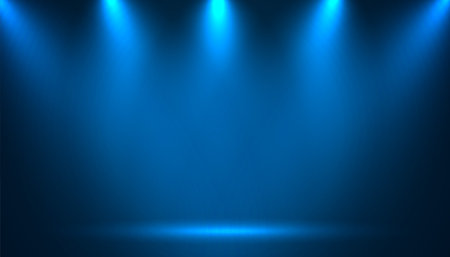 glowing focus light effect on abstract stage background vectorのイラスト素材