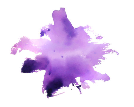 hand painter purple watercolor droplets blot texture background vectorのイラスト素材
