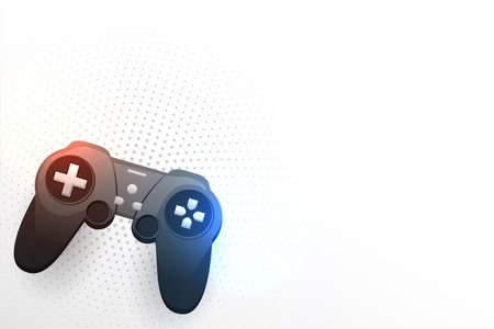 electronic game controller background with text space vector