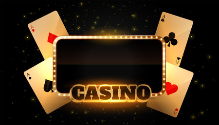 gambling ace card poker banner with text space vectorのイラスト素材