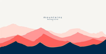 rocky terrain and alpine peak background for wildlife adventure vectorのイラスト素材
