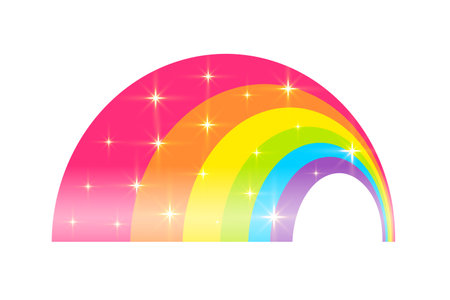 colorful dreamy rainbow spectrum background with sparkle effect vectorのイラスト素材