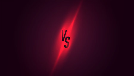 modern versus vs comparison banner with glowing light effect vector