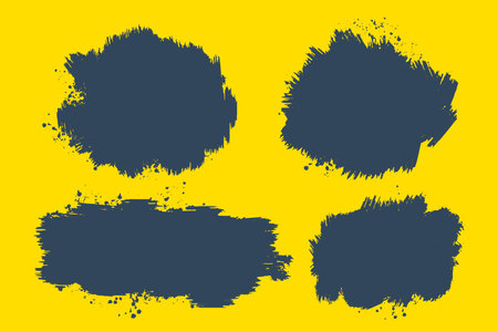 collection of watercolor rough texture background with brush stroke effect vectorのイラスト素材