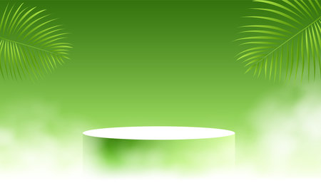three-dimensional podium stand background for product advertisement vectorのイラスト素材