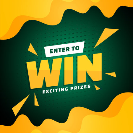 modern style enter to win fluid template play web contest vectorのイラスト素材