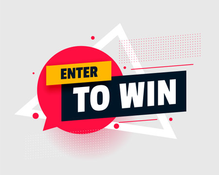 modern enter to win reward template for business advertisement vectorのイラスト素材