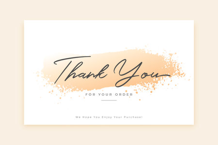 modern thank you for order card with grungy effect vectorのイラスト素材