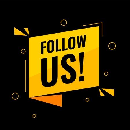 follow us dark background for web channel promo vectorのイラスト素材
