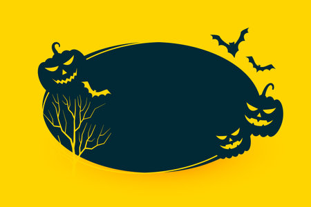 flat style halloween background with text space vectorのイラスト素材