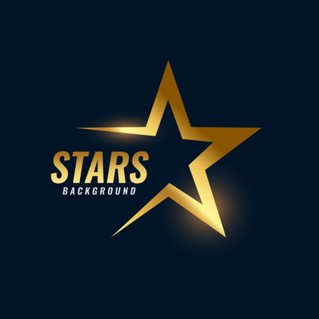shiny golden star premium background feel like superstar vector