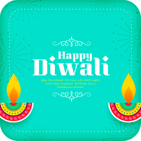 hindu religious shubh diwali diya background design vectorのイラスト素材