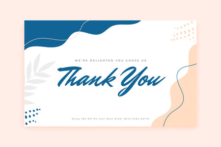 stylish thankyou card for social media post vectorのイラスト素材