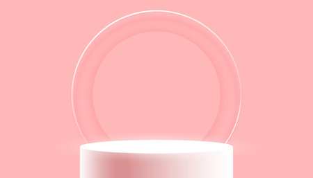 three-dimensional blank pedestal stand backdrop for awards ceremonies vectorのイラスト素材