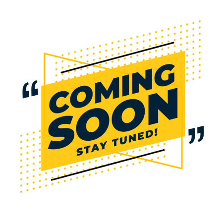 coming soon stay tuned banner for business announcement vectorのイラスト素材