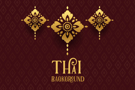 elegant diamond shape pattern thai background vectorのイラスト素材
