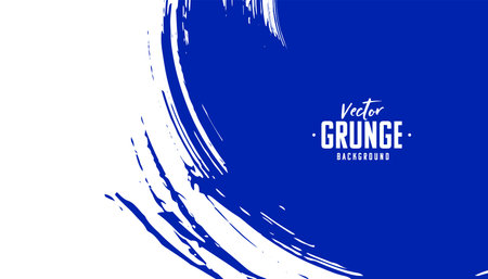 messy and distressed grunge background with blue ink stain vectorのイラスト素材