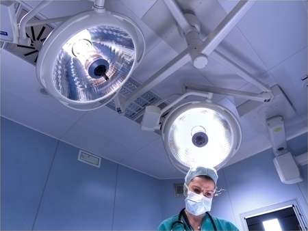 operating room view from below