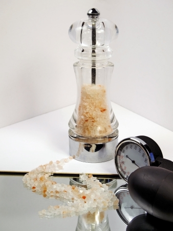 too much salt is bad for pressure, salt moderation  in condiment is betterの写真素材