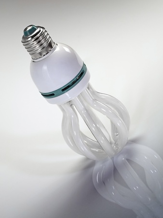 fluorescent bulbs  lot of light  to save energy and moneyの写真素材