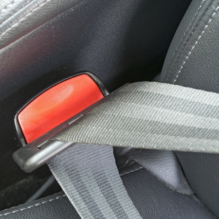 fasten seat belts in the car for your safetyの写真素材