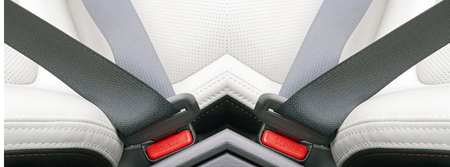 fasten seat belts in the car for belts for your safety and your passengersの写真素材