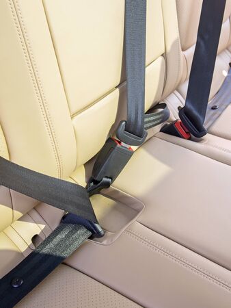 fasten seat belts in the car for your safetyの写真素材