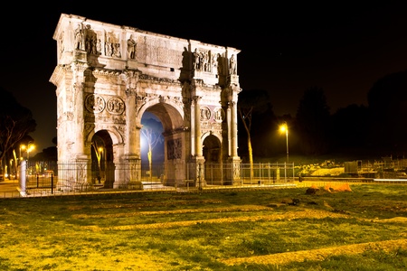Rome and Arch of Constantineの写真素材