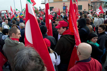 general strike of Italian workers bologna,Italy-april 20,2012 general strike of civilian against the labor reform in the article 18のeditorial素材