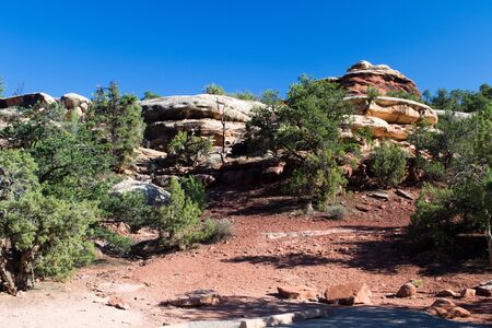 canyonlands,utha,USA-august 8,2012 inside the national parck of the needlesの写真素材