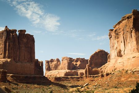 arches national parck,utah,USA-august 9,2012 landscape of  arches national parkの写真素材