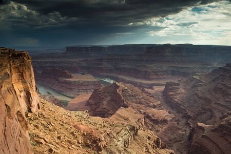 view of the green river from the dead horseの写真素材