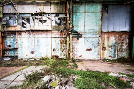 old and abandoned concrete buildingsの写真素材